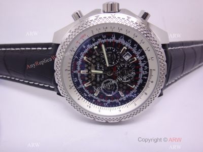 Breitling Bentley B06 Chronograph NEW SS Black leather strap Replica Watch